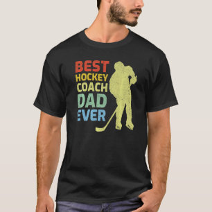 Herren Vintage Stil Bester Hockey-Trainer Dad Vate T-Shirt