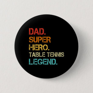 Herren Vintage Style Dad Hero Tischtennis Legende Button
