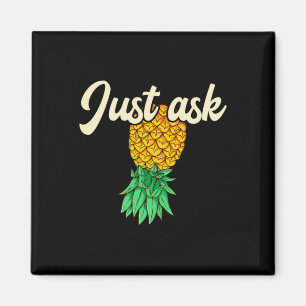 Herren Vintage umgedreht Ananas frag subtil Magnet