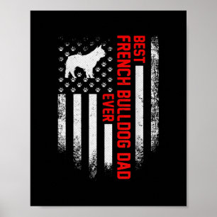 Herren Vintage USA Amerikanische Flagge Best Frenc Poster
