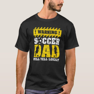 Herren Vintage-Warnung Wird Laut Schreien Fußball- T-Shirt