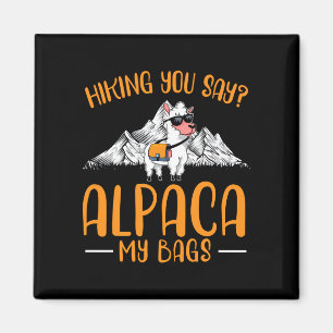 Herren Wandern sagen Alpaka Taschen Tag Bergsteige Magnet