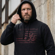 Herren We The People American Flag Schwarz Kapuzen