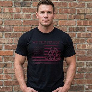 Herren We The People American Flag Totenköpfe T-Sh T-Shirt