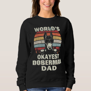 Herren Welt Okayester Dobermann Papa Vintage Retro Sweatshirt