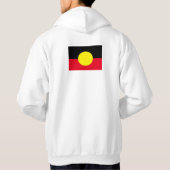 Herren White Aborigine-Flagge Hoodie (Rückseite)