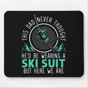 Herren Winter Skifahren Skifahrer Berg Mousepad