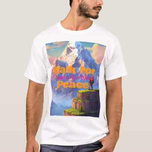 Herren XL „Walk For Peace“ T-Shirt Casual Wear