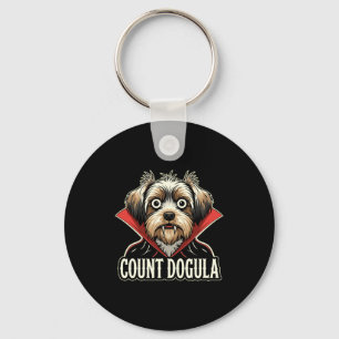 Herren zählen Dogula lustige Hunde Halloween-Party Schlüsselanhänger