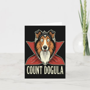 Herren zählen Dogula lustiger gruseliger Hund Scha Karte
