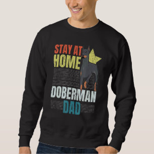 Herren Zu Hause Bleiben Dobermann Vater Hund Welpe Sweatshirt