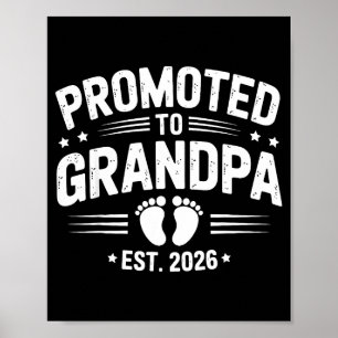 Herren zum Opa befördert Est 2026 Neuer Opa Schwan Poster