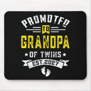 Herren zum Opa von Zwillingen befördert geschätzt  Mousepad