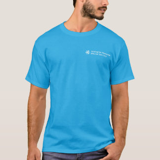 Herrenblaues T-Shirt mit AMBS-Logo