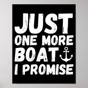Herrenbootfahren Bootbesitzer ein weiteres Boot Po Poster