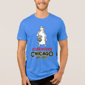 Herrenfeuerhaus im Chicago Daisy T-Shirt Tri-Blend Shirt (Vorderseite)