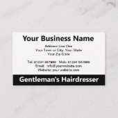 Herrenfriseur QR-Code Visitenkarte (Vorderseite)