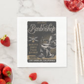 Herrenfriseur Retro-Haarschnitte Rasuren Serviette (Beispiel)
