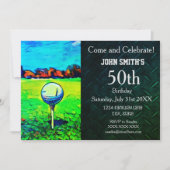 Herrengewohntes Golfing Birthday Sports Hobby Einladung (Vorderseite)