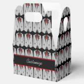 Herrengrauer Anzug und Rote Krawatte Gable Fvor Bo Geschenkschachtel (Geöffnet)