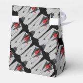 Herrengrauer Anzug und Rote Krawatte - Zelt-Gefäll Geschenkschachtel (Rückseite)