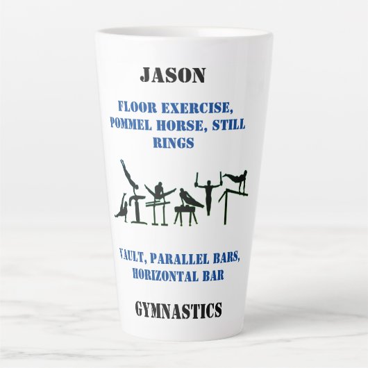 Herrengymnastik Latte Tasse (Vorderseite)