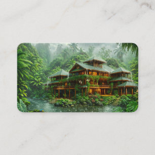 Herrenhaus des tropischen Regenwaldes Lesezeichen Visitenkarte