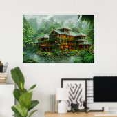 Herrenhaus des tropischen Regenwaldes Poster (Heimbüro)