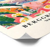 Herrenhaus in Bathwanne Kunstdrucken, rosa tropisc Poster (Ecke)