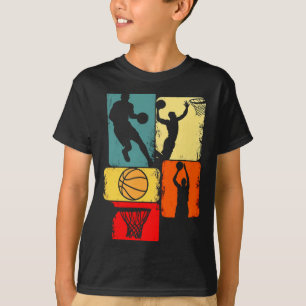 Herrenhemd Basketballspieler Vintage-Farb Bask T-Shirt