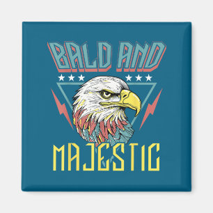Herrenhemd Kahl Majestätisch Retro Vater Ehemann Magnet