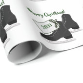 Herrenjunge Eis-Skate-Paket Weihnachtsfeier Geschenkpapier (Rolleneckpunkt)