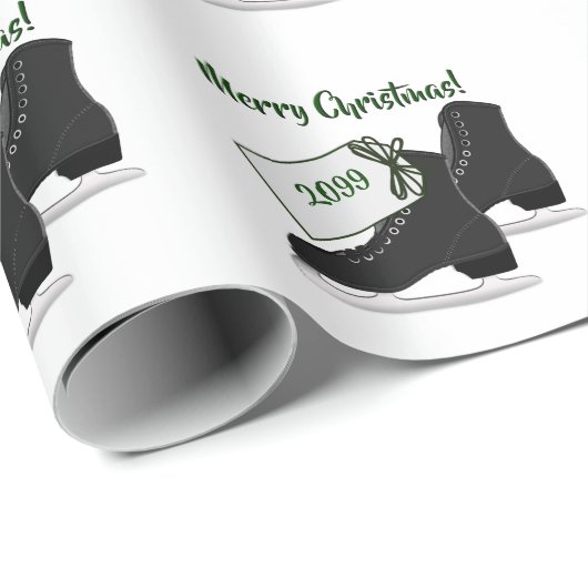 Herrenjunge Eis-Skate-Paket Weihnachtsfeier Geschenkpapier (Rolleneckpunkt)