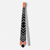 Herrenklassische Peach Mandarin Square Neck Tie Krawatte (Vorderseite)