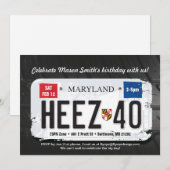 Herrenmaryland-Lizenz 40. Geburtstagseinladung Einladung (Vorne/Hinten)