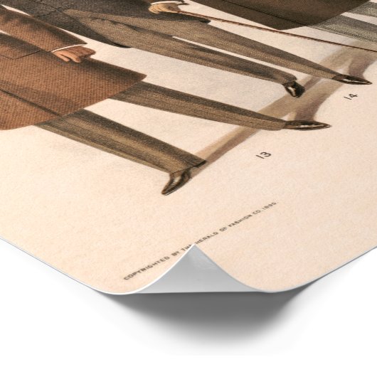 Herrenmode fällt und Winter 1895 Poster (Ecke)