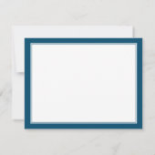 Herrenmonogramm Navy Blue Traditional Stationery Mitteilungskarte (Rückseite)