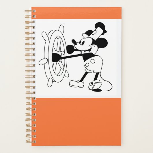Herrenorange mit Steamboat Willie Planer (Vorderseite)