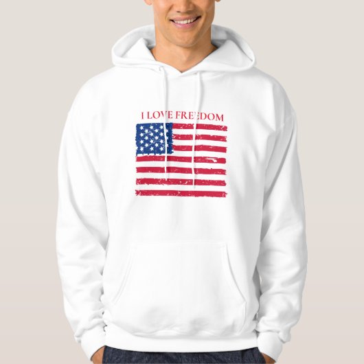 Herrenpatriotischer Hoodie (Vorderseite)