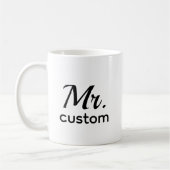 Herrenpersonalname Tasse – Klassisch Minimali (Links)