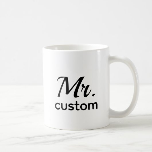 Herrenpersonalname Tasse – Klassisch Minimali (Rechts)