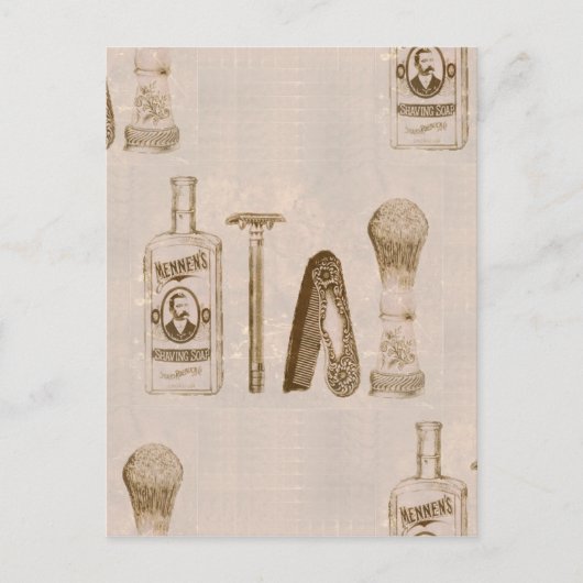 Herrenrasur Postkarte (Vorderseite)