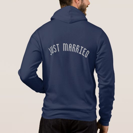 Herren's Just Married Hoodie (Rückseite)