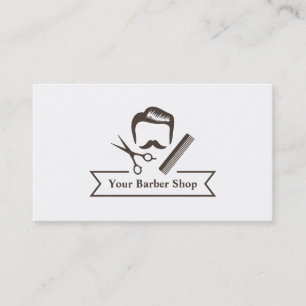 Herrenschere Haarschnitt Friseursalon Visitenkarte