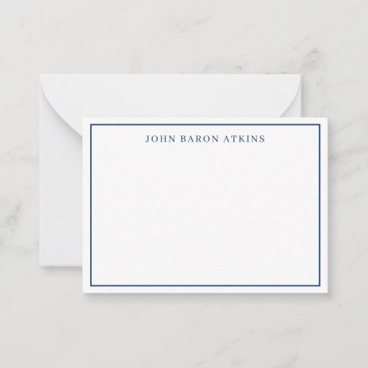 Herrenschiff.Schwarze, einfache Mitteilungskarten (Vorderseite)