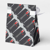 Herrenschwarzer Anzug und Rote Krawatte Gefälligke Geschenkschachtel (Rückseite)