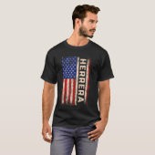 Herrera Nachname Shirt Herrera Name American Flag (Vorne ganz)