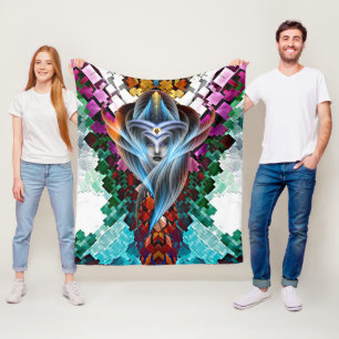 Herrin der Cuboid Fleecedecke