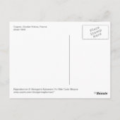 Herrin der Trauben Postkarte (Rückseite)