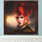 Herrin der Wind AI Concept Art von Xzendor7 Leinwanddruck (Insitu (Holzboden))